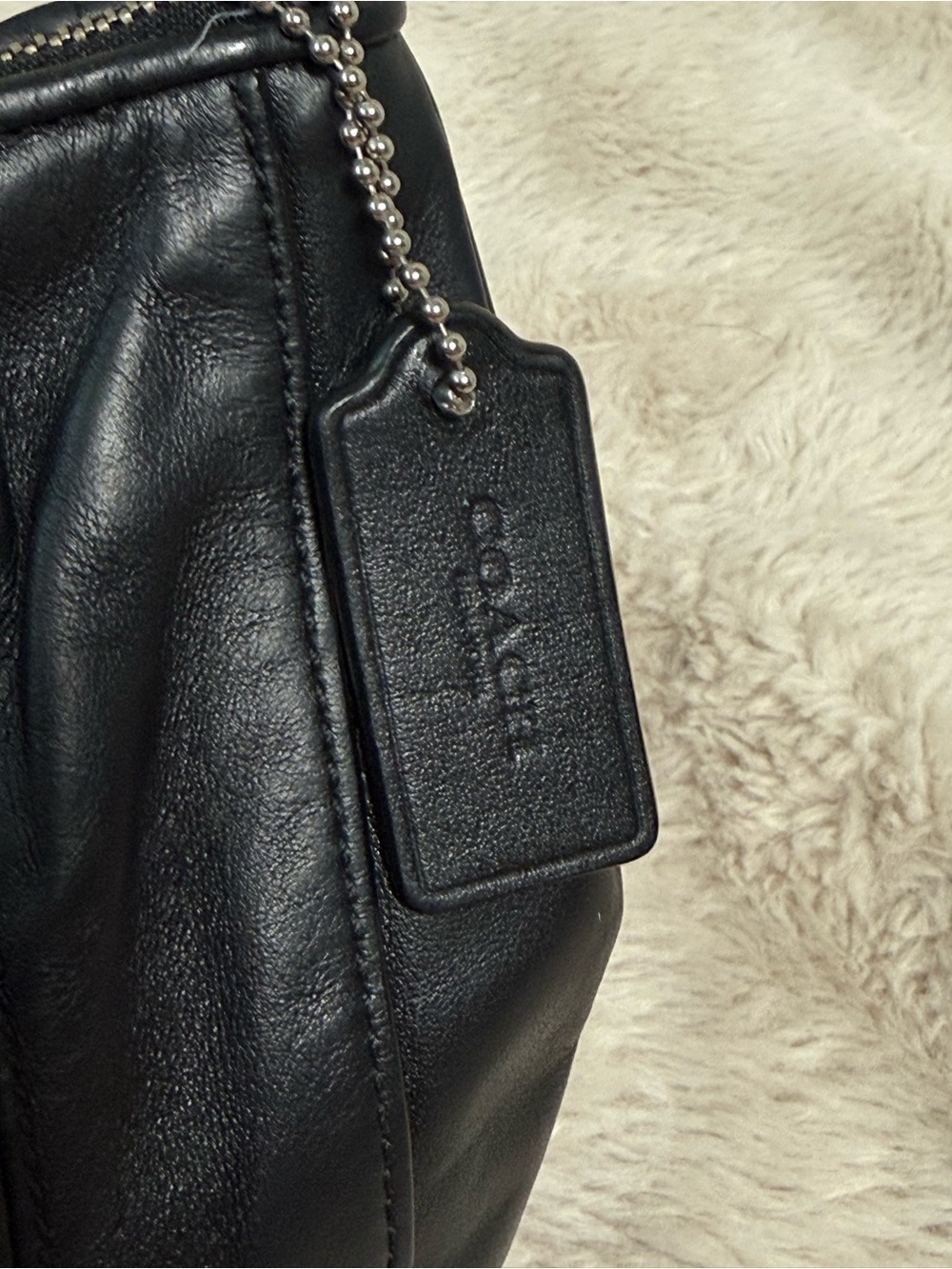 Coach Colette Adjustable Crossbody Bag Black Leather VGUC - Picture 7 of 8
